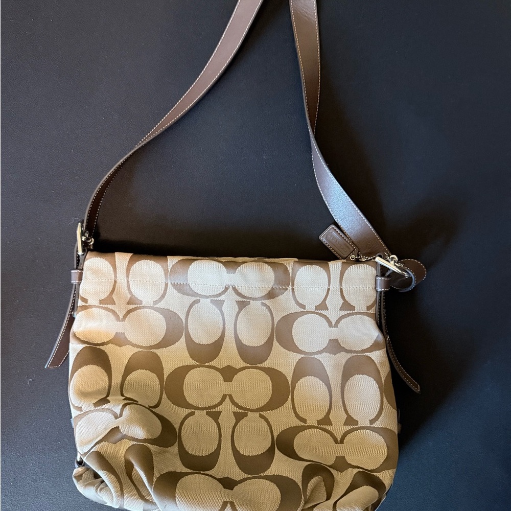 Coach Brown Signature Shoulder Bag